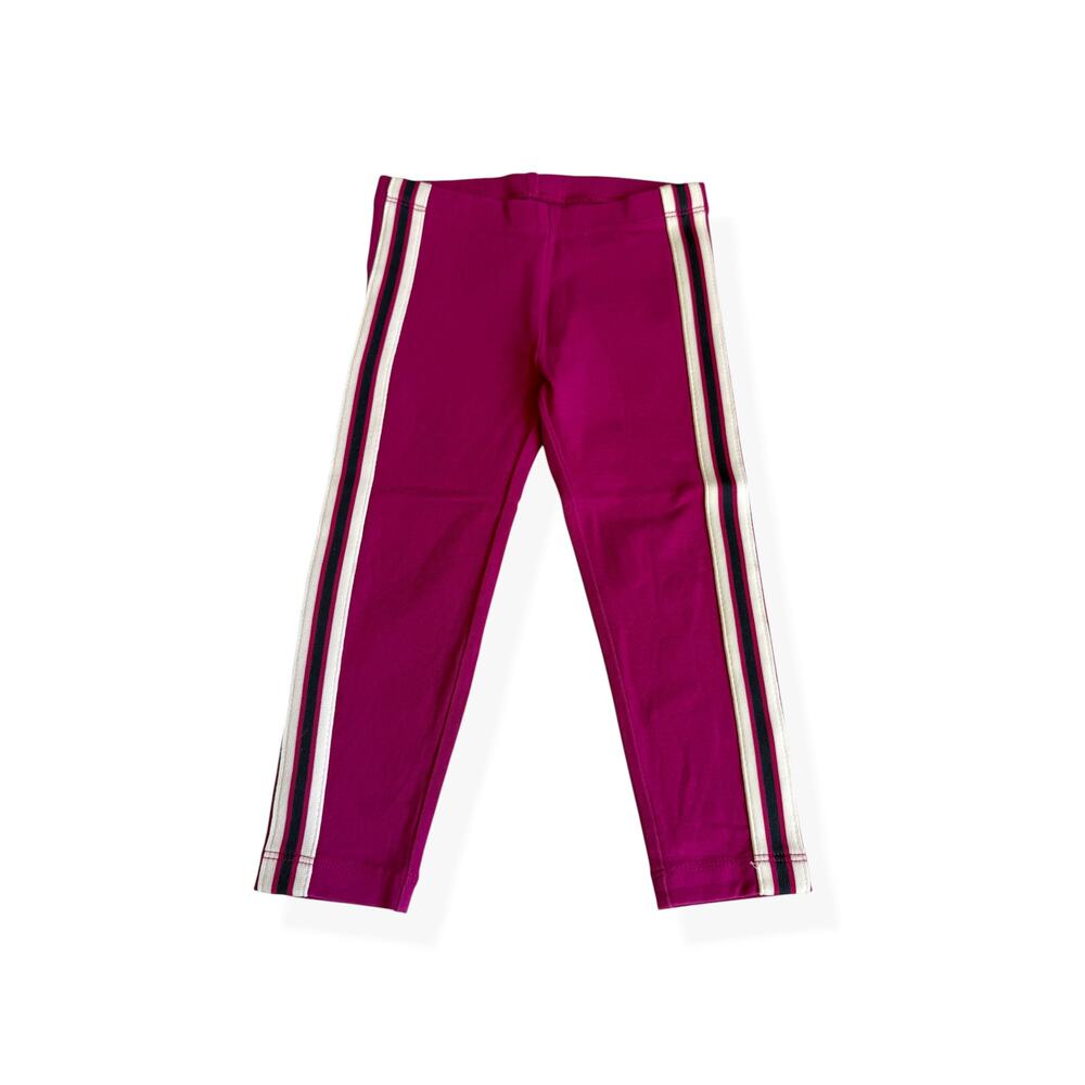Tea Collection Magenta Pink Side Stripe Leggings Girls Toddler 2